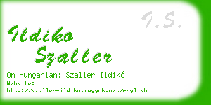 ildiko szaller business card